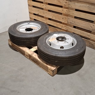 2x Band met velg (t.b.v. Schmidt veegmachine), 215/75R 17.5