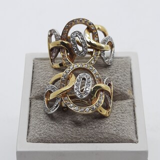 Paar oorhanger, 18 karaats