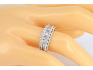 Gouden band ring met vijf rijen van diamant 1.00 carat