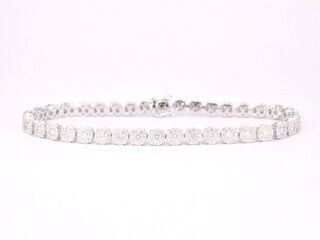Witgouden tennisarmband met 5.00 carat diamanten