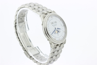 Heren chronograaf polshorloge, Blanpain, Villeret triple calender, wit