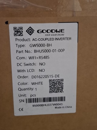 Omvormer Goodwe, GW5000-BH