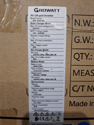 Omvormer Growatt, SPF 3500 ES