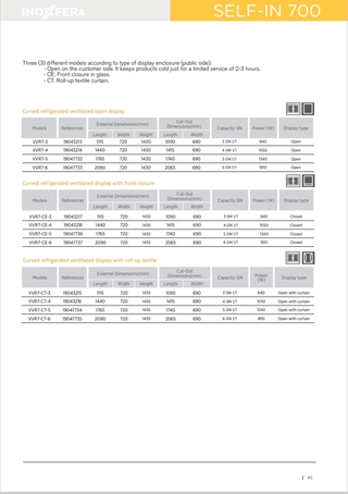 Koelvitrine Inoxfera, VVR7-CT-4, RVS / Glas, 2024