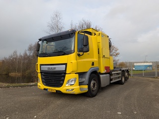 Vuilniswagen, DAF, CF 290 FAN, 2014, met zijlader en afzetsysteem