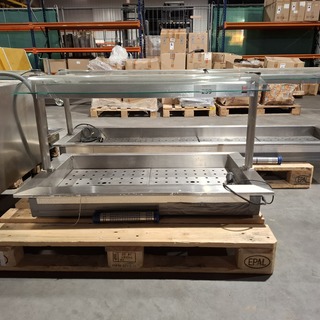 ( Locatie Heerenveen ) Opzet koelvitrine , RVS / Glas, 2020