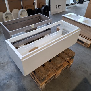 6x Badmeubel Dekker, Lanesto, Glans wit