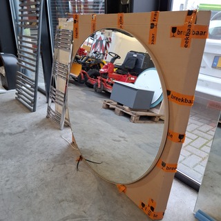 Badkamerspiegel Xenz, Cola, Mat goud