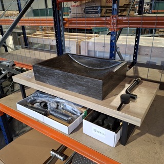 Topblad met steunen Maatwerk, Rustiek eiken