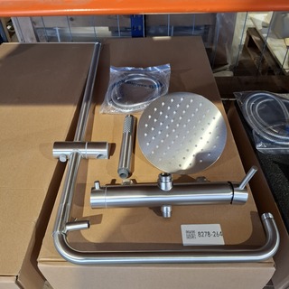 Regendoucheset, RVS geborsteld