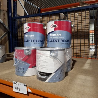 6 x 2,5 liter Grondverf Primer ZG, NELF, Nelfapré, Wit