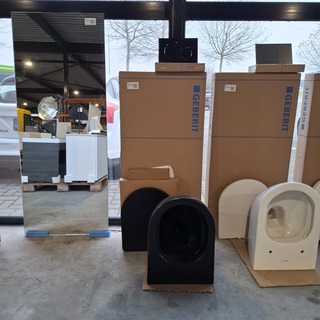 Toilet-set Geberit/Solar, Mat zwart