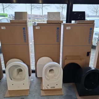Toilet-set Geberit/Geberit, Glans wit