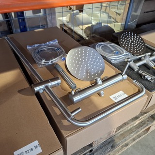 Regendoucheset, RVS geborsteld