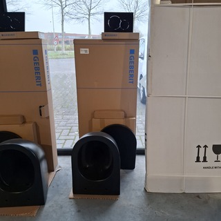 Toilet-set Geberit/Solar, Mat zwart