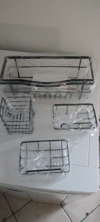 Ca. 69x Set van 4 douche rekjes, Zwart