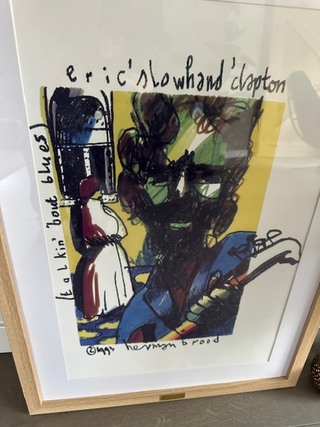 Artprint Herman Brood “Eric Clapton”  Slowhand , 1993