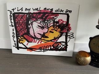 Artprint Herman Brood “T is nu wel erg dik an”