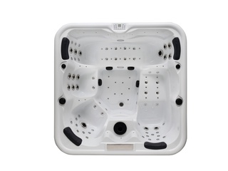 Outdoor Spa Vonato 5-persoons spa met 3 ligplaatsen Wit bad, mahonier