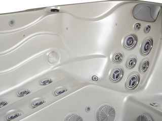 Outdoor Spa Vonato Vrijstaand 5 persoons bad Wit bad met antraciete s