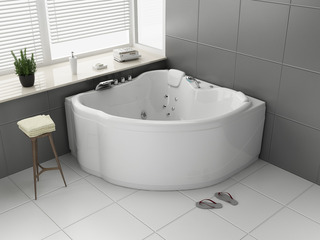 Massagebad Vonato Hoekbad Hoogglans wit