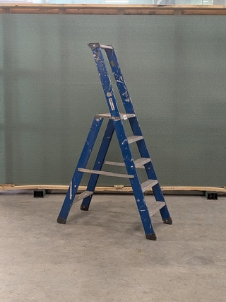 Werktrap 4 treeds met bordes