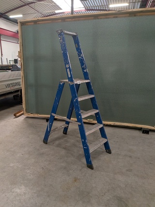 Werktrap 4 treeds met bordes