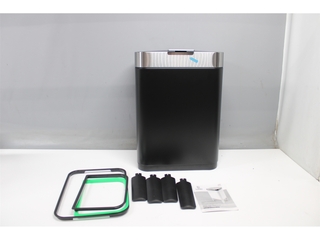 Loftey Prullenbak 60 Liter Push/touch 2x30L Zwart/RVS