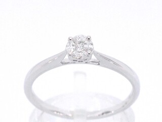 Witgouden ring met diamant