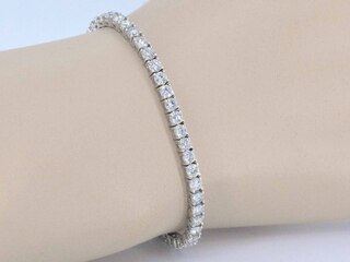 Witgouden armband vol met briljant geslepen diamanten 6.00 carat
