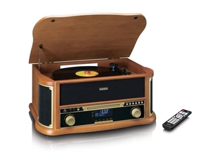 Lenco TCD-2571 Platenspeler Bluetooth DAB+ radio CD-speler Hout