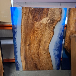 Epoxy tafel 120×75 met set U poten, 2025