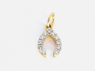 Gouden hanger met briljant geslepen diamanten, excl. ketting