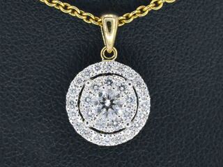 Gouden hanger met diamanten, excl. ketting