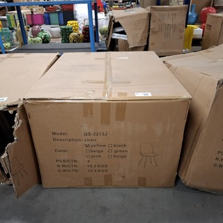 4x Eetkamer stoel velvet, Geel, 2025