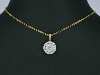 Gouden hanger met diamanten, excl. ketting