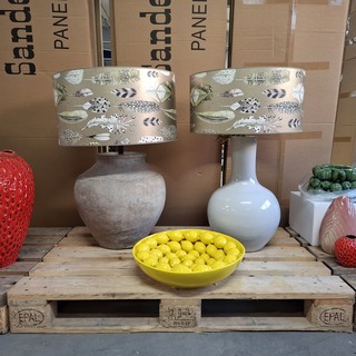 2x lamp en 1x schaal, Des Pots/Designers Guild