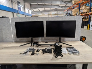 2x Gaming monitor, LC-Power, LC-M27-QHD-165, Zwart