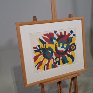 Houtsnede, P. P. Holterman, Het telefoon gebeuren 1/4, 1975