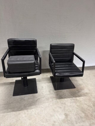 2x kappersstoel, Alpeda, Tempo, Zwart