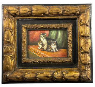 Europese school (1800-1850) – E Bohm  Moederkat met kittens