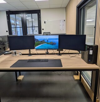 Computer met 3x monitor Acer, Aspire TC-1780