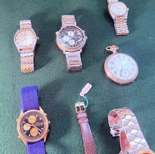 Partij horloges. o.a. Vintage Seiko chronograaf, Tissot