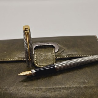 Zilveren Parker 75 Cicele vulpen met 14kt gouden nib