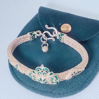 Thais zilveren juweliersarmband met emaille details