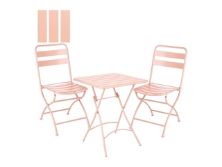 Mica Decorations Evita Bistroset  Set van 3  Metaal  Lichtroze
