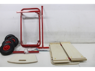 Benson Bolderkar Hout 70 kg draagvermogen Rood