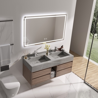 Badkamermeubel Vonato, Luxury 100, donker hout decor