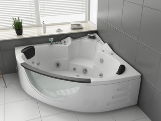 Massagebad Vonato, Lyvessa, hoogglans wit