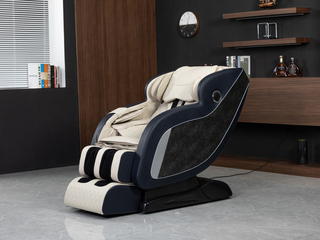 Massagestoel Vonato, Mirago, crème/blauw